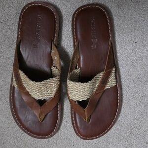 Iguana Brown Leather Sandals